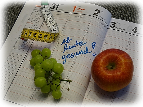 Terminkalender mit Eintrag "Ab heute gesund!"